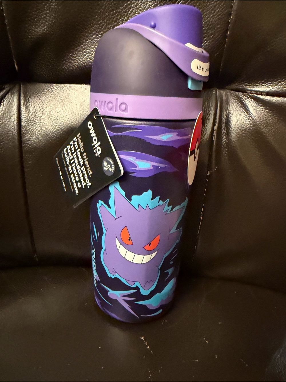 Owalo Kids Purple Gengar Stainless Steel Water Bottle